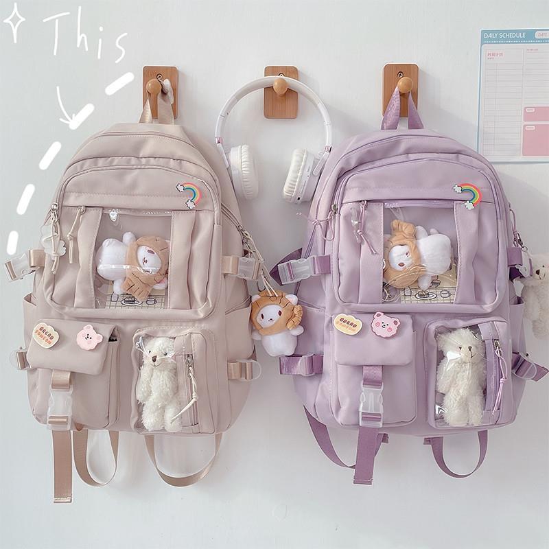 Cyflymder Large-capacity High School Student Backpack Ins Japanese Junior High School Student School Bag Female Mori Girl Backpack