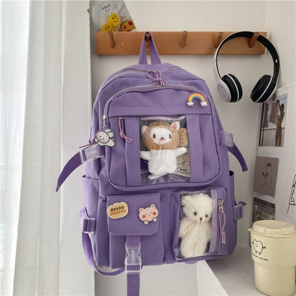 Cyflymder Large-capacity High School Student Backpack Ins Japanese Junior High School Student School Bag Female Mori Girl Backpack