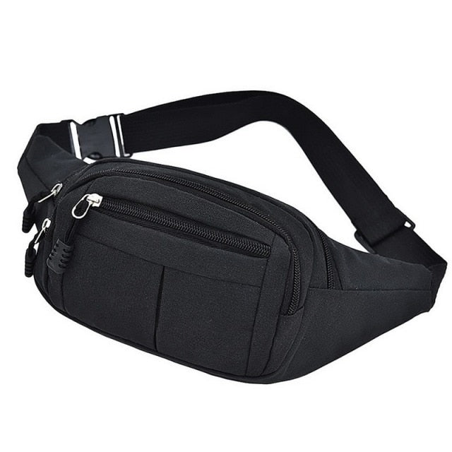 Realaiot Fashion Men Women Waist Bag Casual Fanny Pack Purse Large Phone Belt Bag Pouch Canvas Outdoor Travel Phone Bag Banana Hip Bags