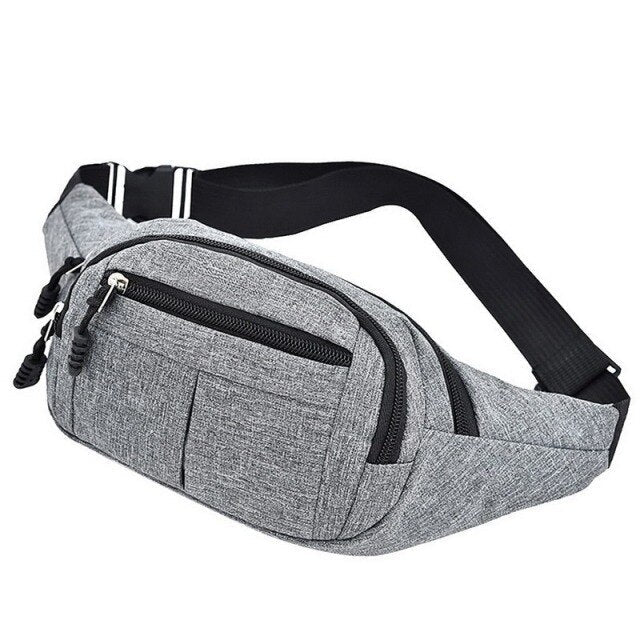 Realaiot Fashion Men Women Waist Bag Casual Fanny Pack Purse Large Phone Belt Bag Pouch Canvas Outdoor Travel Phone Bag Banana Hip Bags