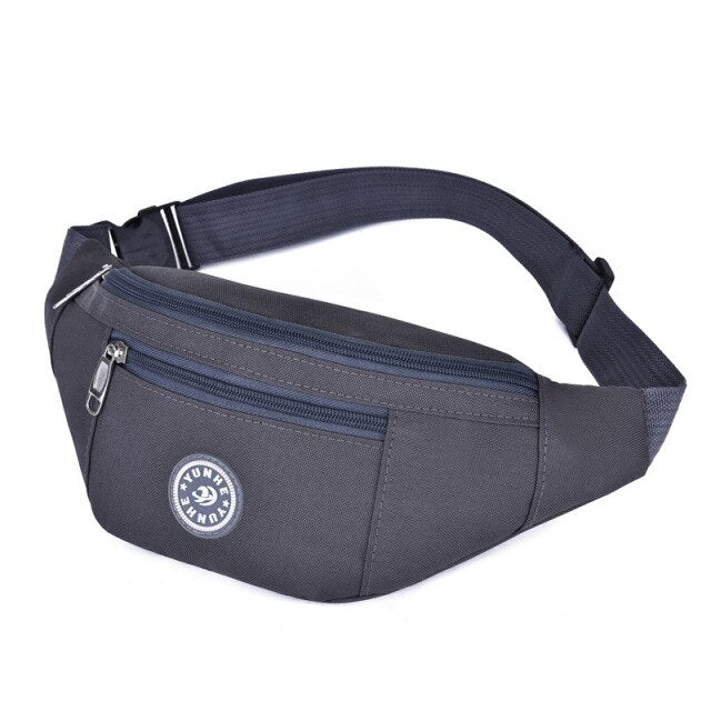 Realaiot Fashion Men Women Waist Bag Casual Fanny Pack Purse Large Phone Belt Bag Pouch Canvas Outdoor Travel Phone Bag Banana Hip Bags