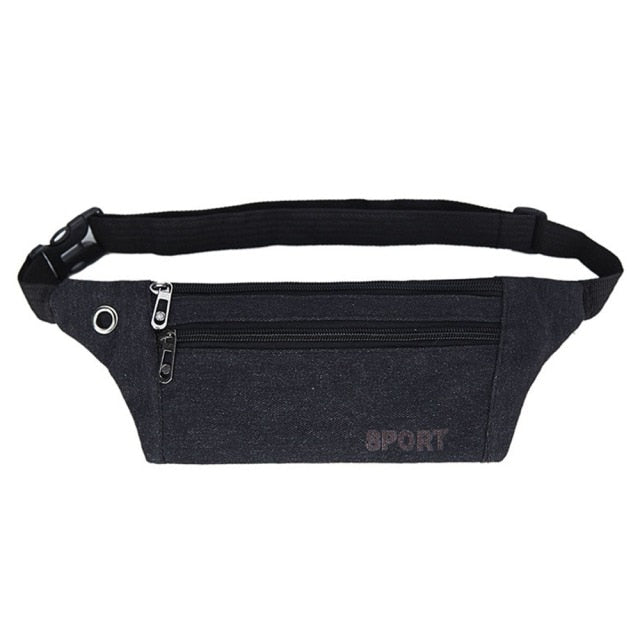 Realaiot Fashion Men Women Waist Bag Casual Fanny Pack Purse Large Phone Belt Bag Pouch Canvas Outdoor Travel Phone Bag Banana Hip Bags