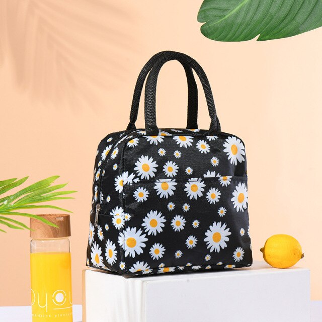 4-Colour Nylon Portable Zipper Waterproof Lunch Box Bags Multifunction Thermal Insulated Fresh Cooler Bags Food Picnic Container