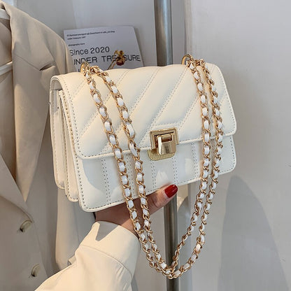 Cyflymder Luxury Designer Women Chain Shoulder Bag Female Brand Crossbody Handbags and Purse Bags White Black Small Flap Prom Bags