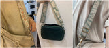 Realaiot Ladies Adjustable Shoulder Bag Strap Contrast Color Webbing Bag Handle Replacement Belt Women Trendy Crossbody Bag Belt
