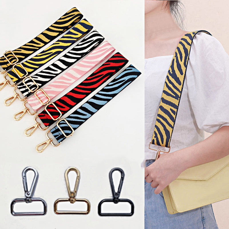 Realaiot Ladies Adjustable Shoulder Bag Strap Contrast Color Webbing Bag Handle Replacement Belt Women Trendy Crossbody Bag Belt