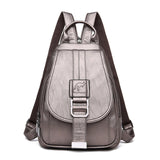 Realaiot Hot Women Leather Backpacks Female Vintage Backpack For Teenage Girls School Chest Bag Travel Bagpack Ladies Sac A Dos Back Pack
