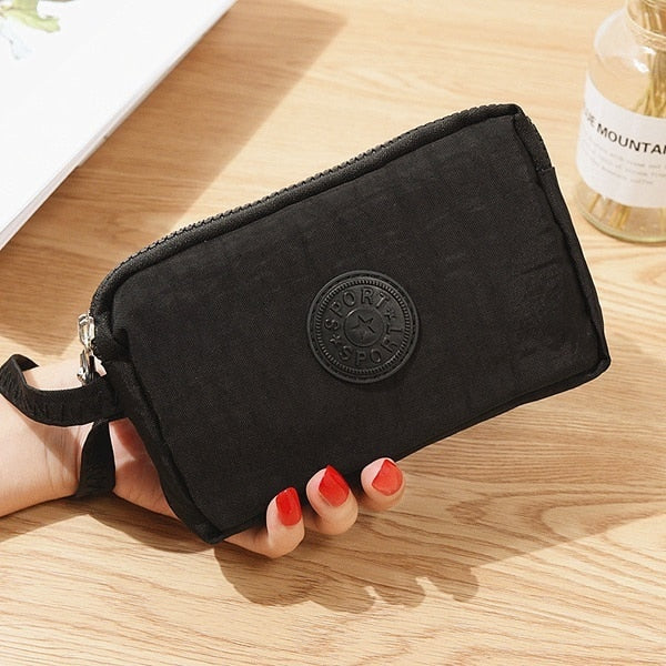 Realaiot Girls Coin Purse Wallets Pocket Women Messenger Money Bags Cards Holder Lady Purses Woman Wallet Pouch Mini Shoulder Zipper Bag