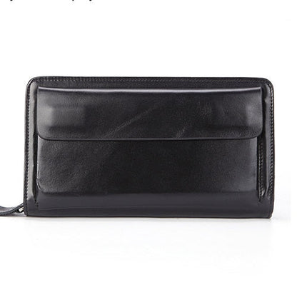 Business Genuine Leather Clutch Wallet Men Long Leather Phone Bag Purse Male  Large Size Handy Coin Wallet Card Holder Money Bag Gifts for Men